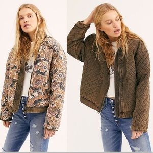 Free People “Great Escape” paisley quilted jacket